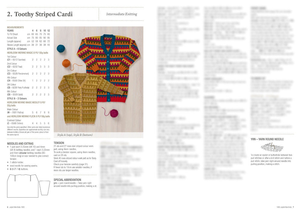 Joyful Kids Knits, 9 Colourful 8 ply Knitting Patterns