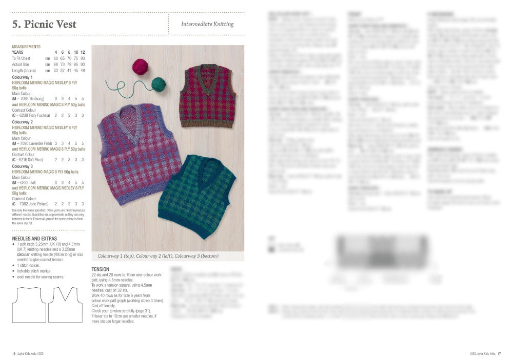 Joyful Kids Knits, 9 Colourful 8 ply Knitting Patterns