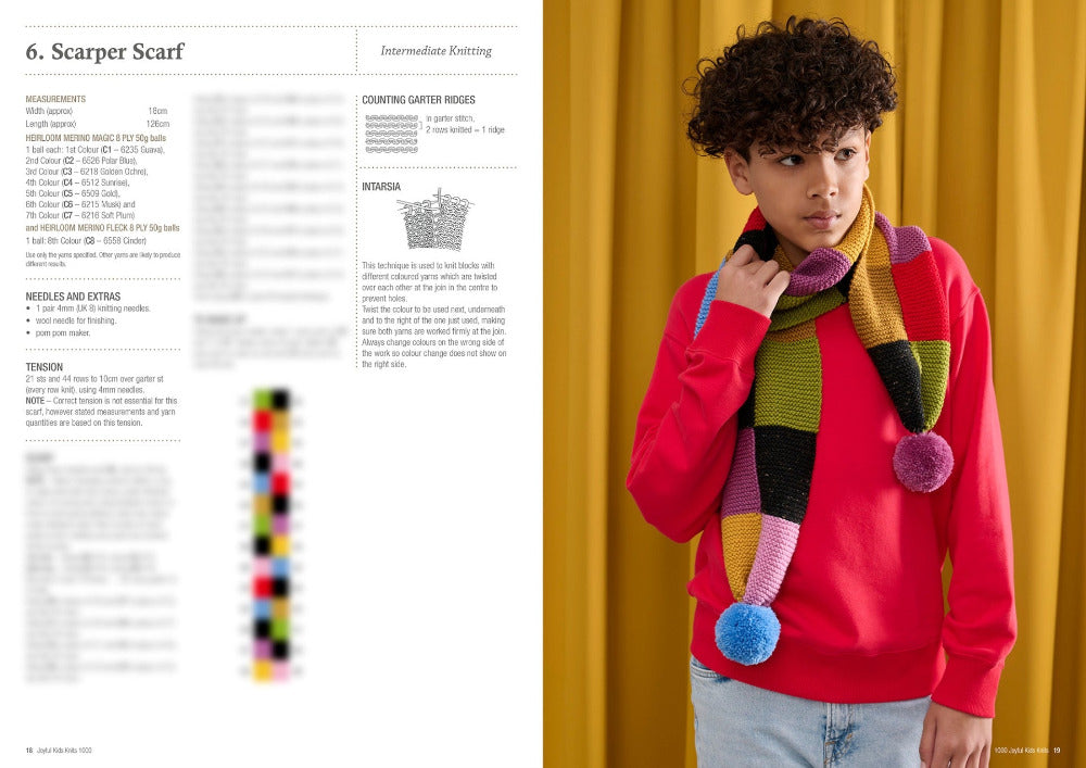 Joyful Kids Knits, 9 Colourful 8 ply Knitting Patterns