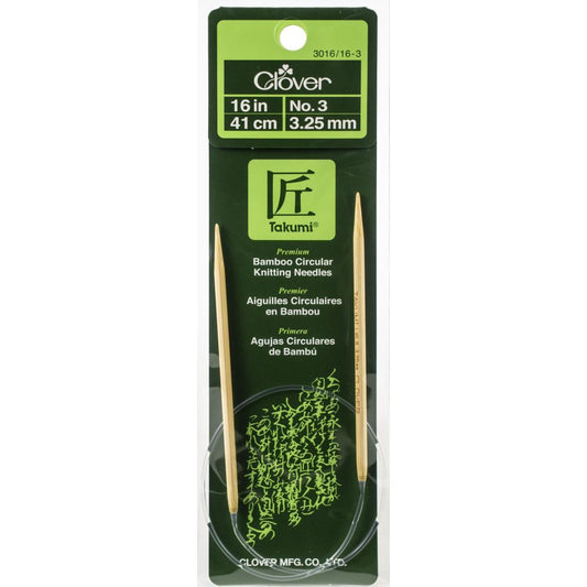 Clover Takumi Fixed Circular Knitting Needle 3.25mm/41cm