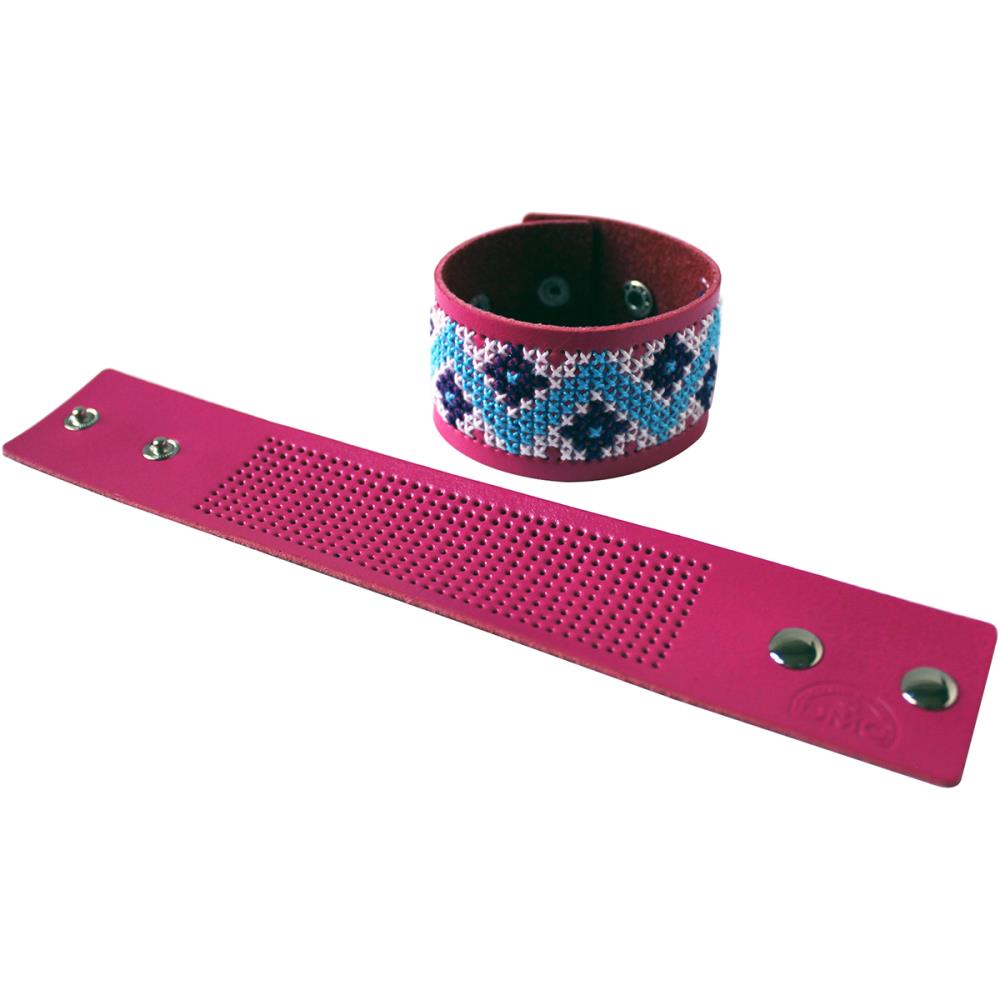 Charles Craft by DMC Stitchable Cuff Fuchsia