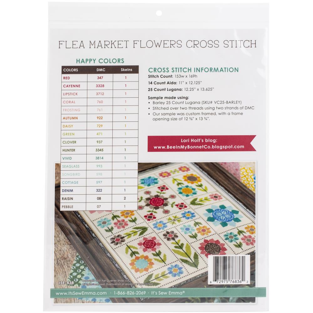 It's Sew Emma Flea Market Flowers Counted Cross Stitch Pattern