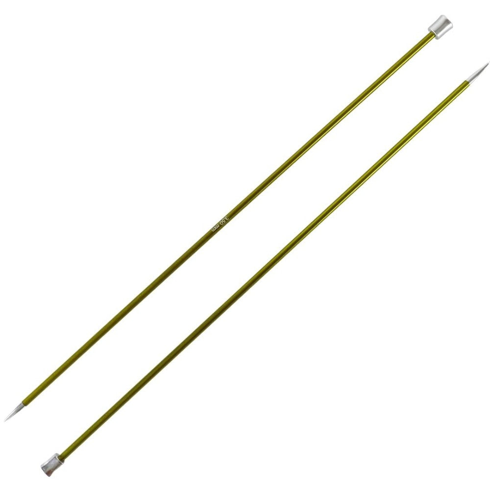 KnitPro Zing Aluminium Single Point Straight Knitting Needles 3.5mm/25cm