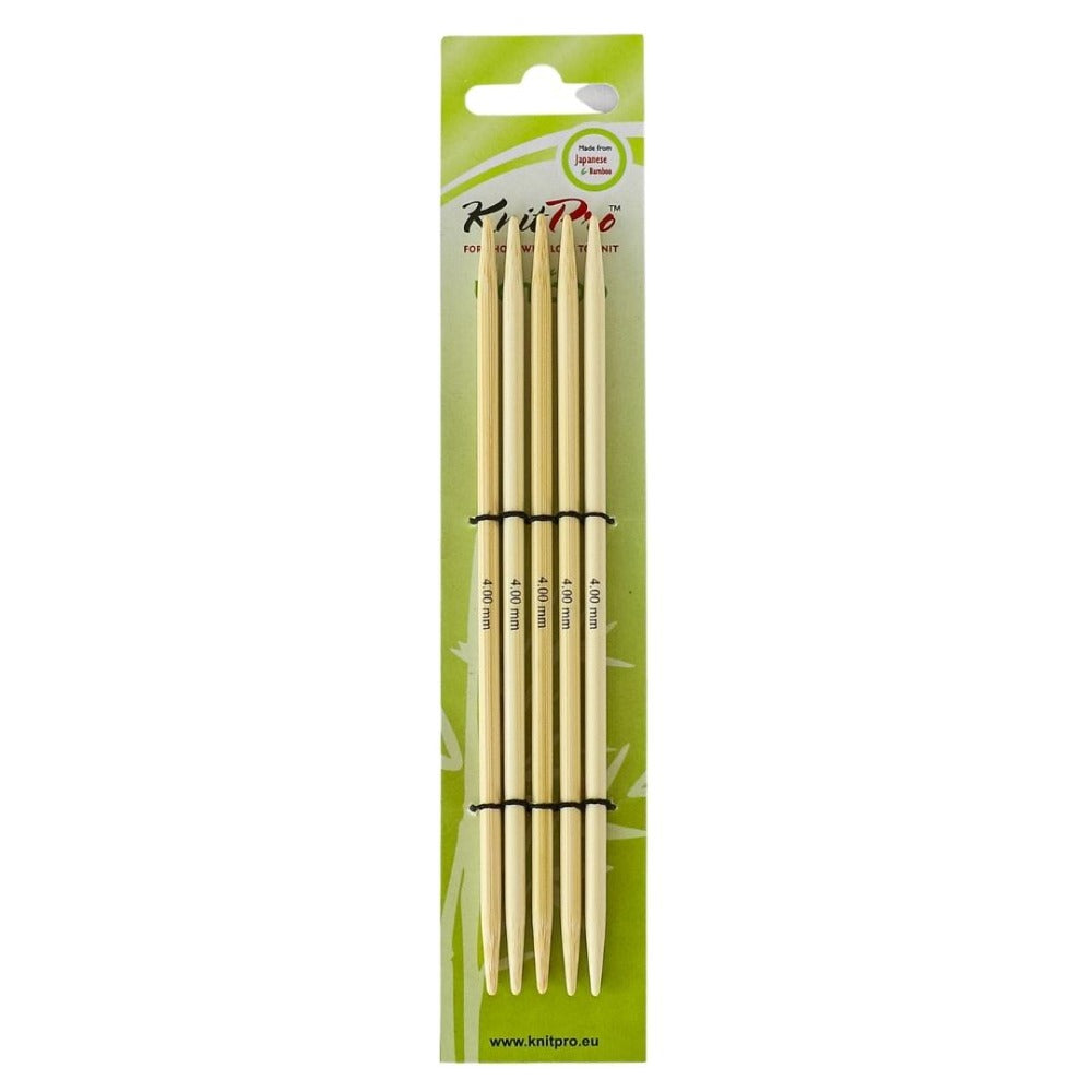 KnitPro Bamboo Double Pointed Knitting Needles 4.0mm/15cm