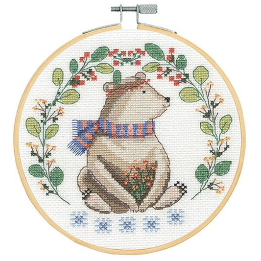 DMC BK1927 Folk Bear Counted Cross Stitch Kit