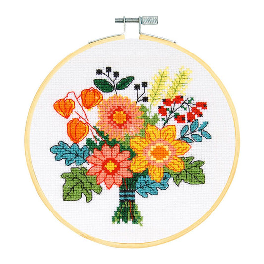 DMC BK1947 Autumn Bouquet Counted Cross Stitch Kit