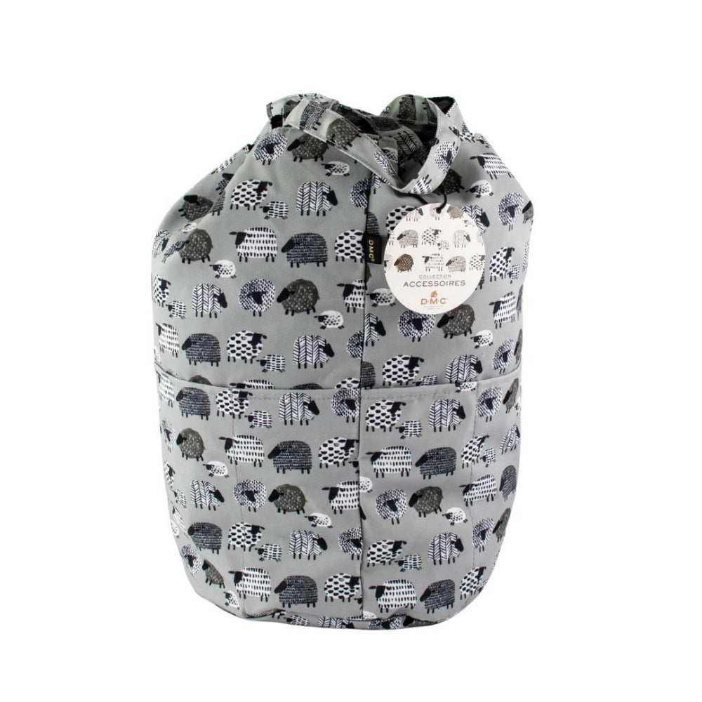 DMC Round Drawstring Bag Grey