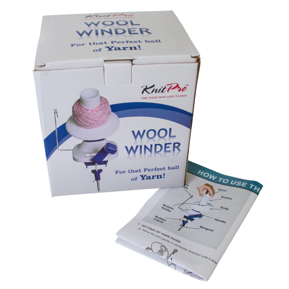 KnitPro 10941 Plastic Wool Winder box and instructions
