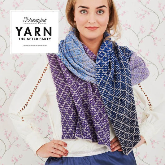 Scheepjes Yarn The After Party 71 "Lavender Trellis Wrap" Knitting Pattern