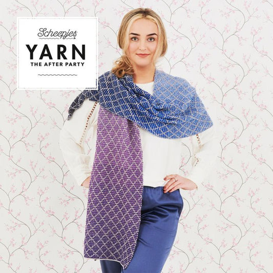 Scheepjes Yarn The After Party 71 "Lavender Trellis Wrap" Knitting Pattern