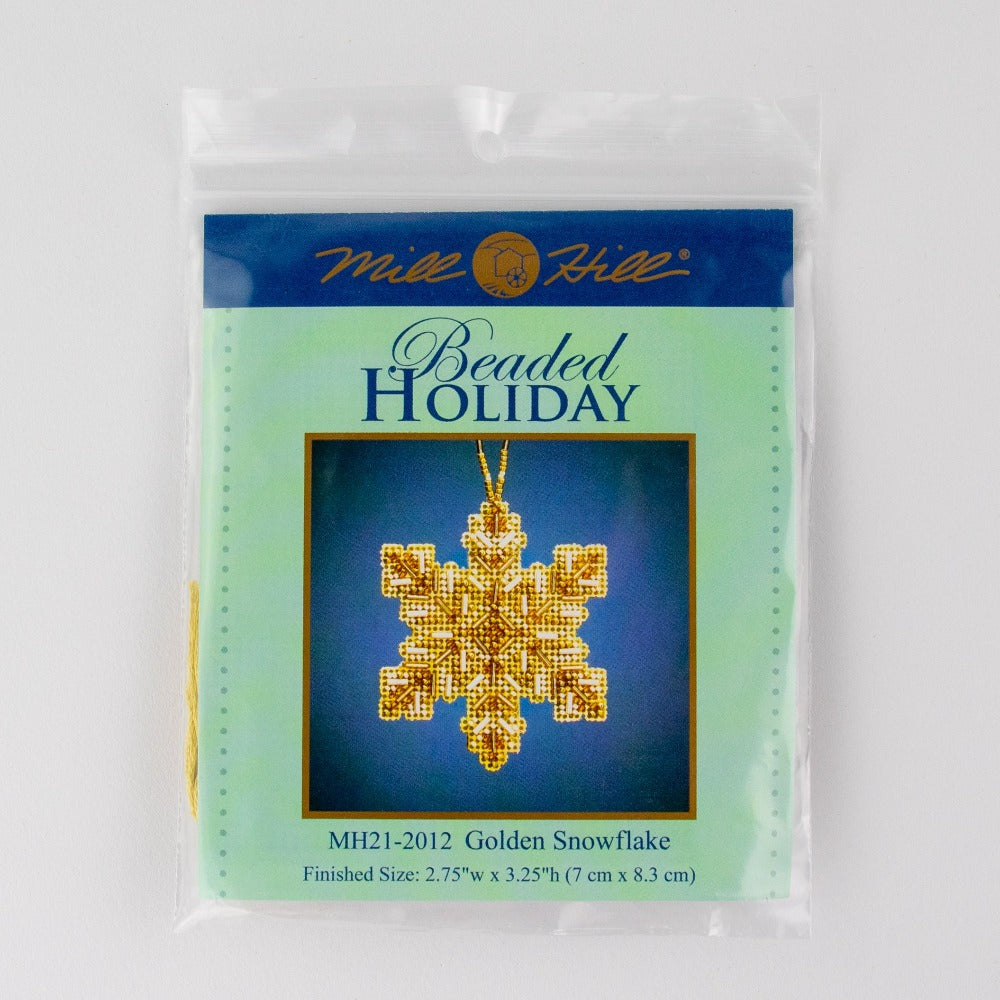 Mill Hill MH21-2012 Golden Snowflake Counted Cross Stitch Kit