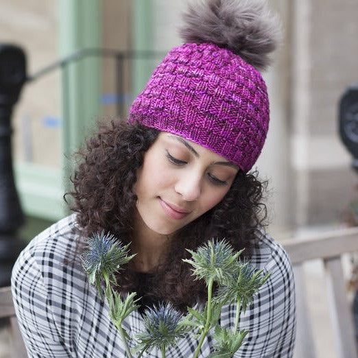 Malabrigo Book 18 "Rios and Washted" Bridgette Broken Rib Hat