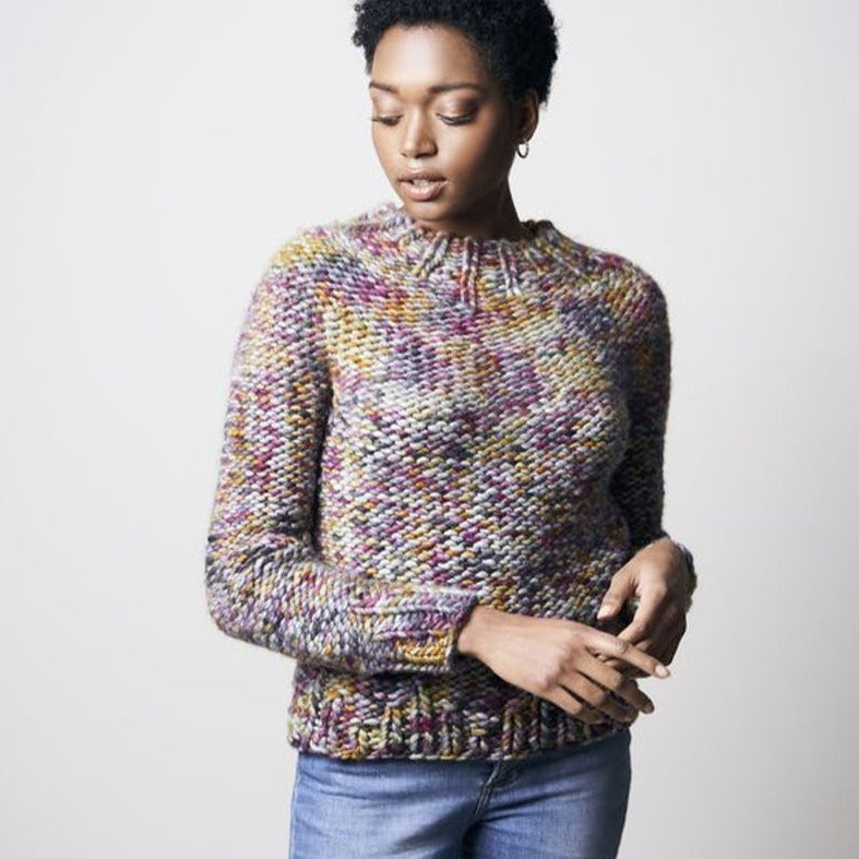 Malabrigo Book 19 "Rasta Studio Style" Emery Top Down Sweater