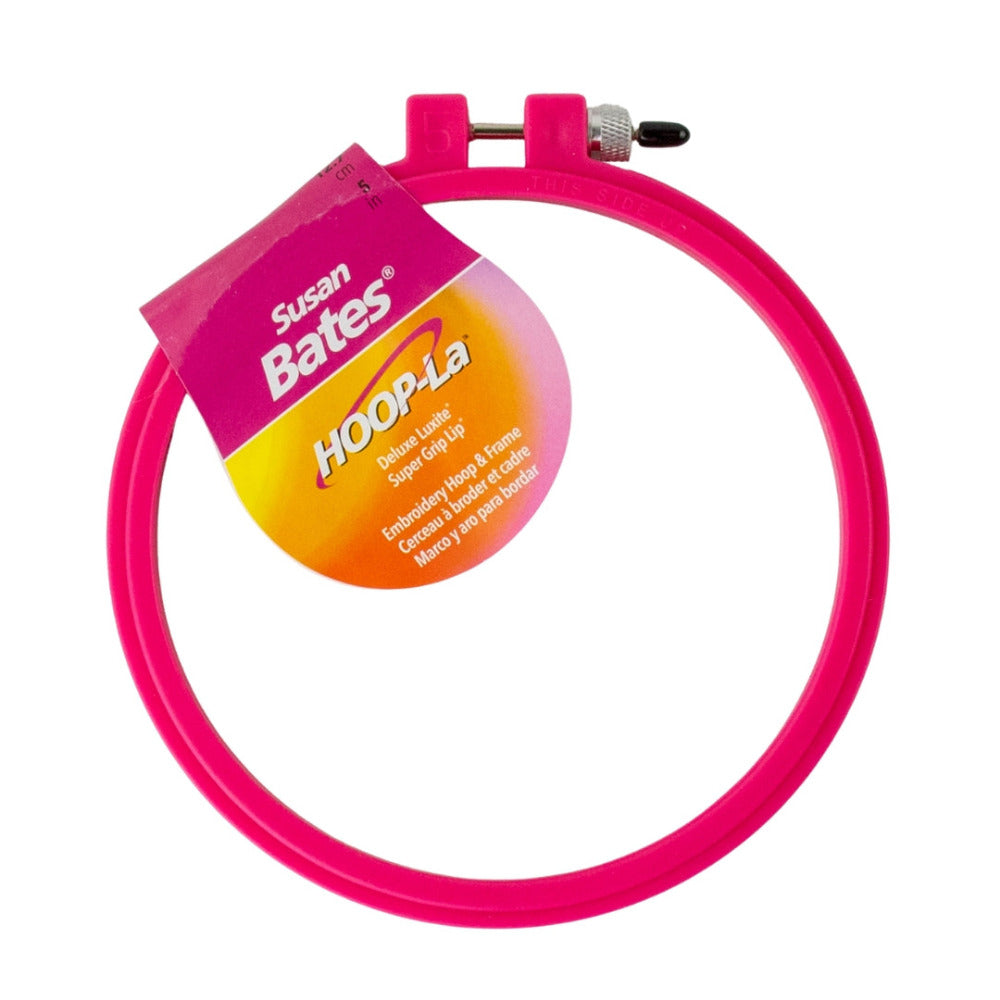 Susan Bates Hoopla Brights 12.7cm/5 Inch Embroidery Hoop Pink